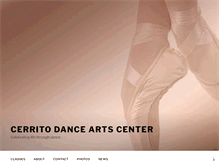 Tablet Screenshot of cerritodancearts.com